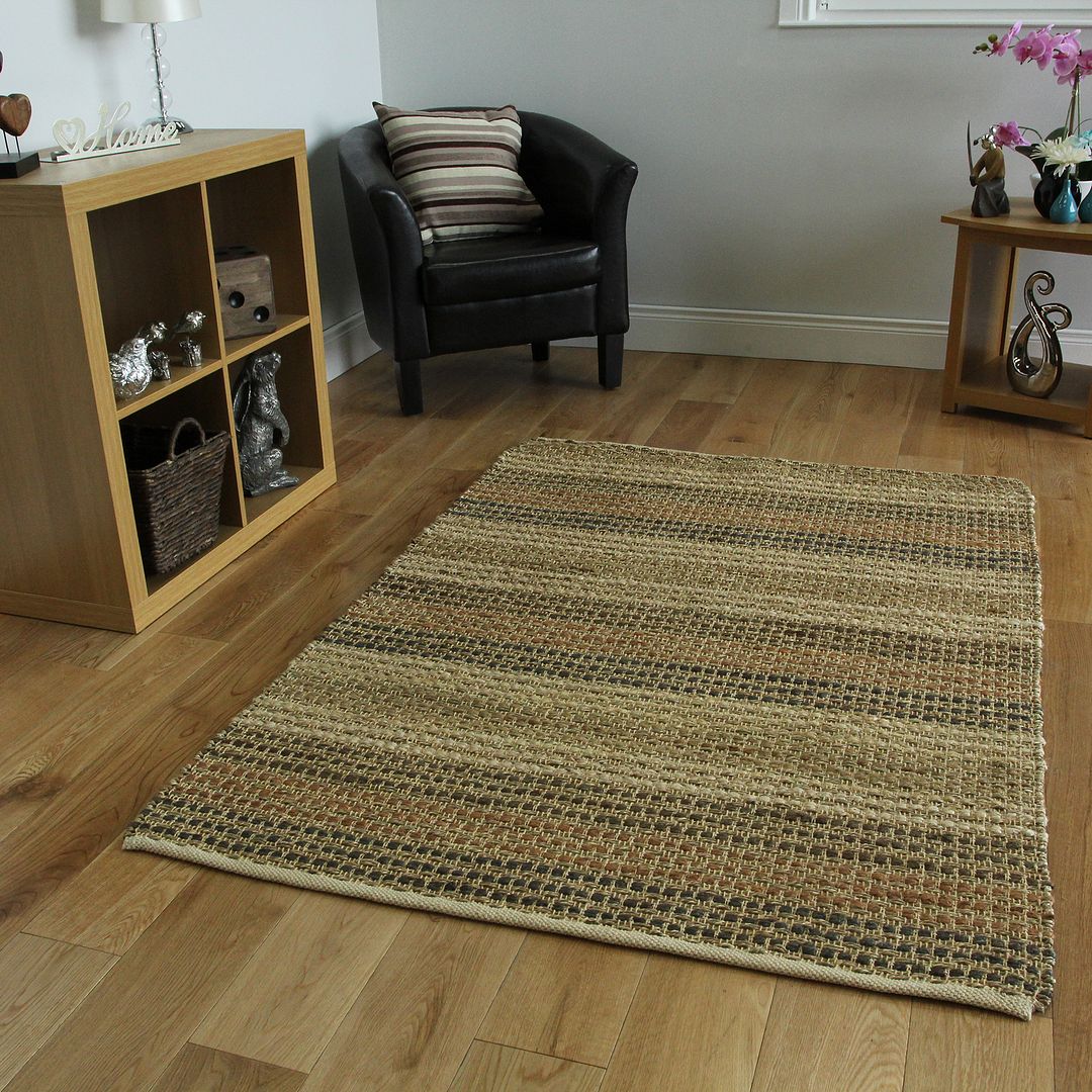 Non Slip Hard Wearing Natural Seagrass Rugs Stain Resistant Stylish